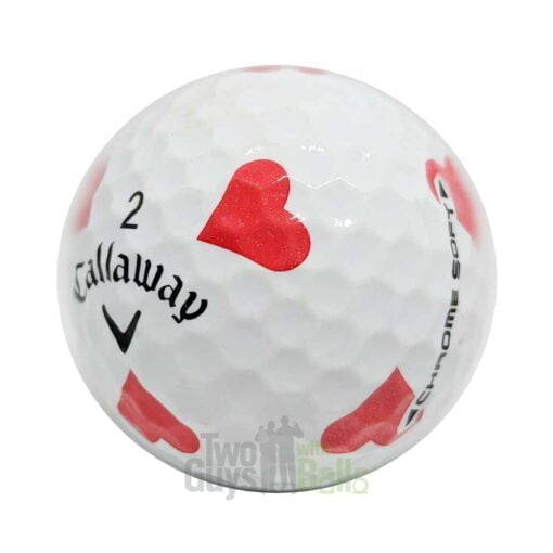 callaway chrome soft truvis suits hearts used golf balls