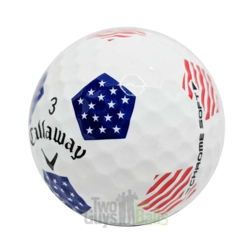 callaway chrome soft truvis stars and stripes used golf balls