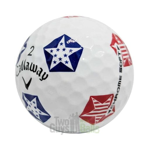 callaway chrome soft truvis stars and stripes used golf balls