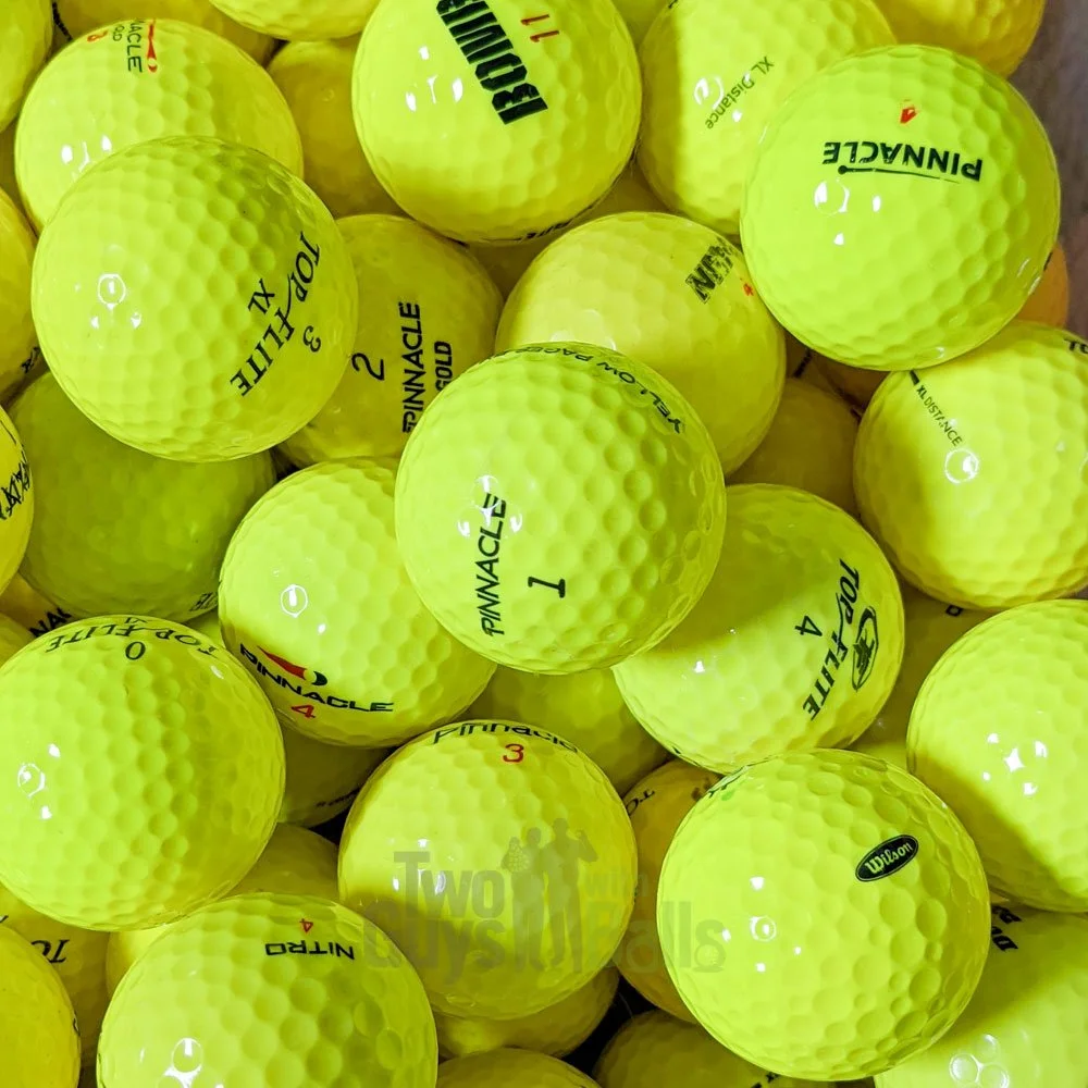 ding Uitvoerder knecht Yellow Used Golf Balls - Random Mix - Two Guys with Balls